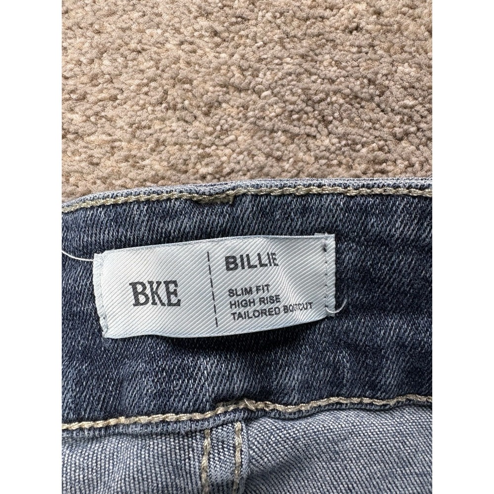 BKE Billie Jeans Womens Size 28x33.5 Slim Fit High-Rise Bootcut Distressed Denim - Picture 3 of 10